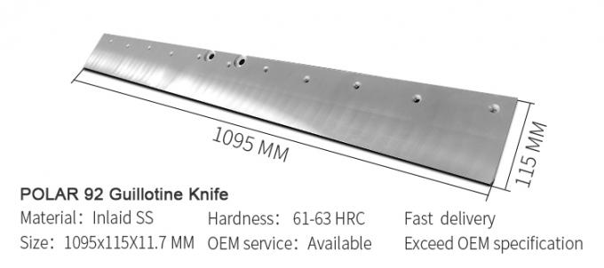 Kertas guillotine pisau pisau lurus dengan kutub untuk mesin pemotong kertas 1