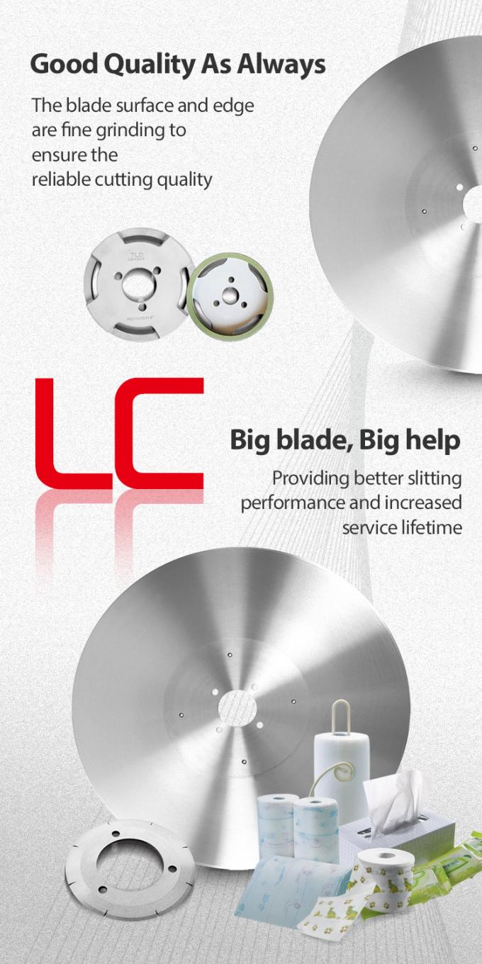 Disesuaikan 15 derajat sudut gigi Log Saw Blade Cutting Knife untuk Tissue Paper Cutting yang tahan lama 2