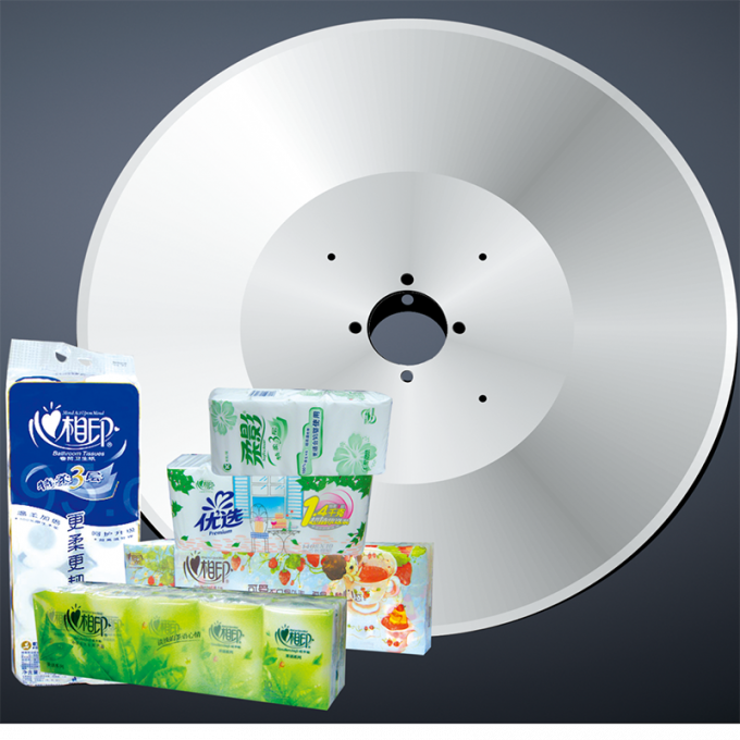 Disesuaikan 15 derajat sudut gigi Log Saw Blade Cutting Knife untuk Tissue Paper Cutting yang tahan lama 3