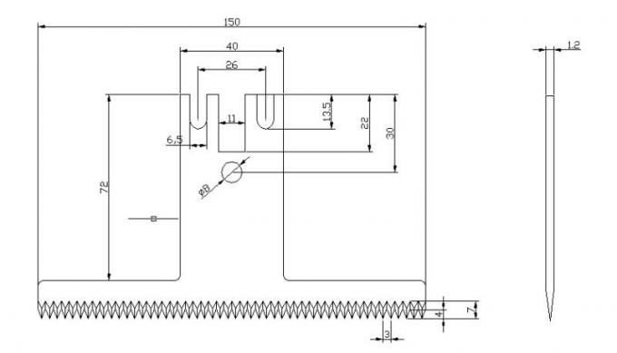 Pengemasan film pisau pemotong kantong plastik pemotong Trimmer pisau serrated 0